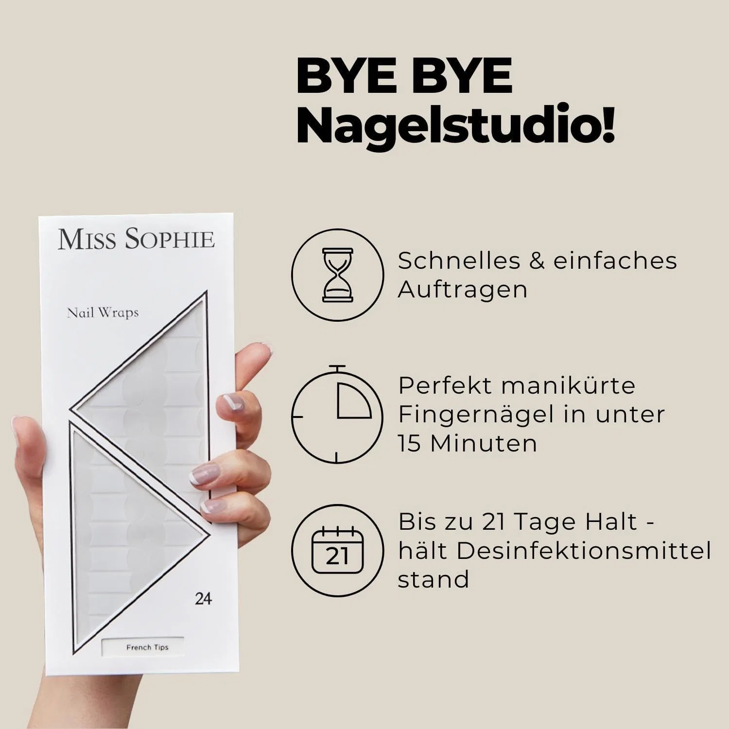 Наклейки для ногтей Miss Sophie «French Tip» Miss Sophie, French Tips — фото 2
