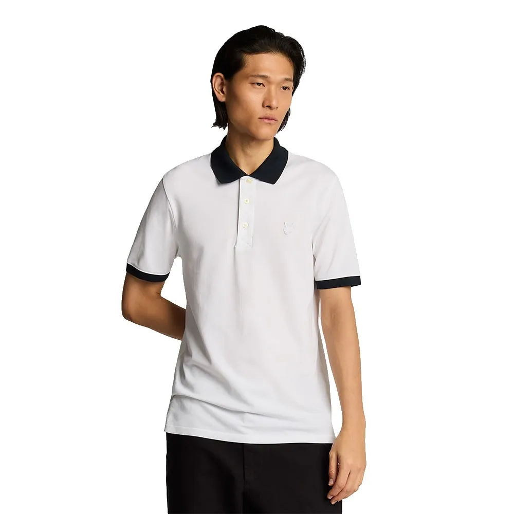 

Поло с коротким рукавом Lyle & Scott Superfine Ringer, белый