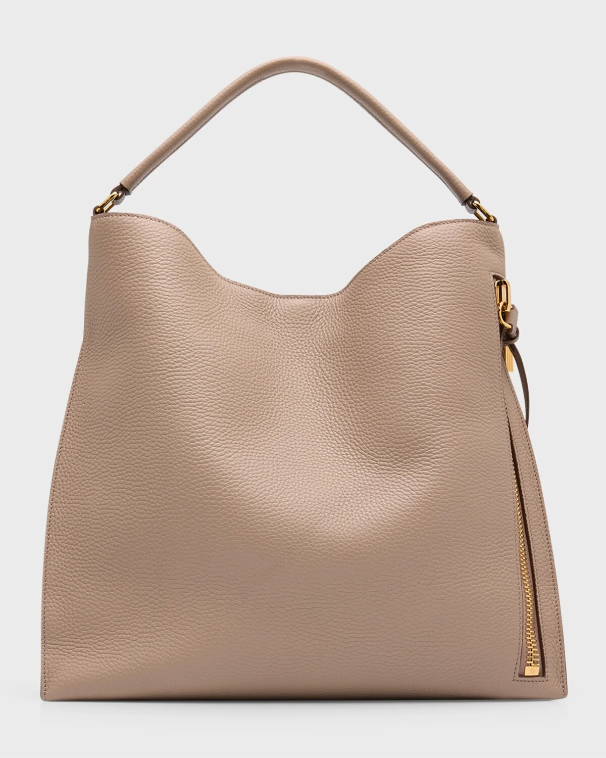 

Большой хобо Alix из зерненой кожи TOM FORD, цвет Silk Taupe