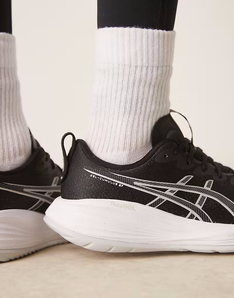 Кроссовки для бега Asics Gel-Cumulus 27 черного и бетонного цвета — фото 4