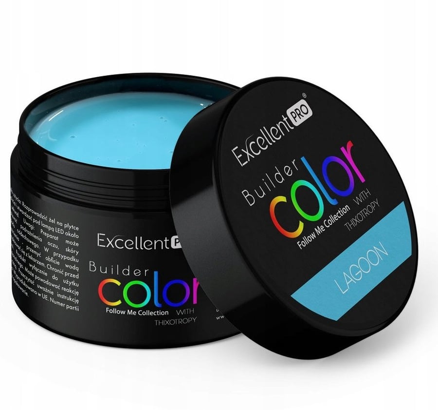 

Цветной строительный гель Excellent Pro Builder Gel, бирюзовый, 15 г