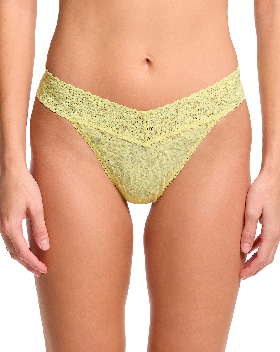 

Кружевные стринги V-образной формы с высокой талией Hanky Panky, желтый