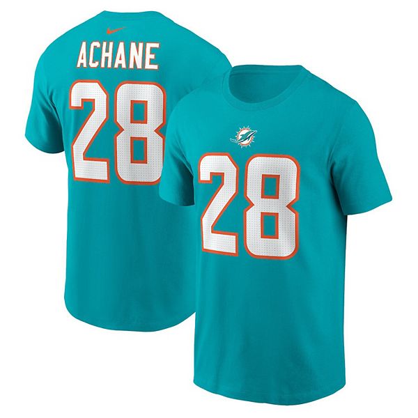 

Футболка с именем и номером игрока de'von achane aqua miami dolphins Nike