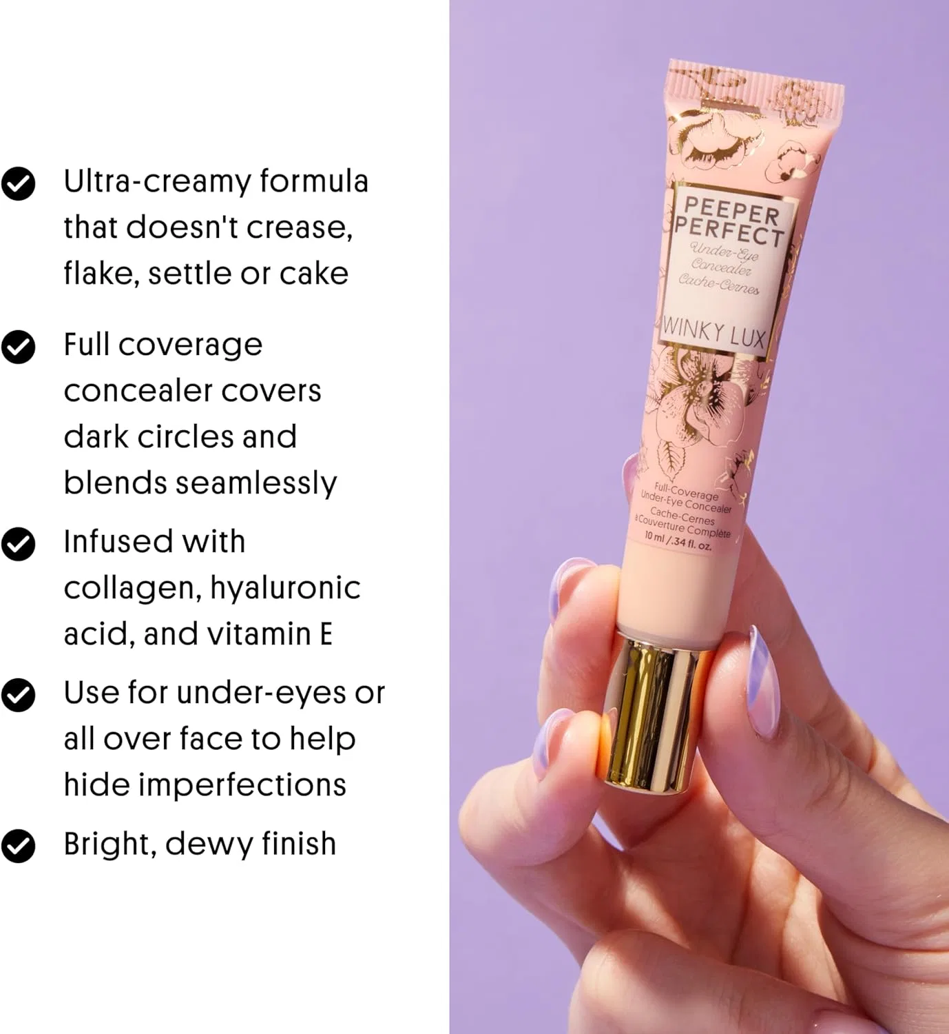Консилер для лица Winky Lux Peeper Perfect Under Eye Concealer Golden Beige — фото 3