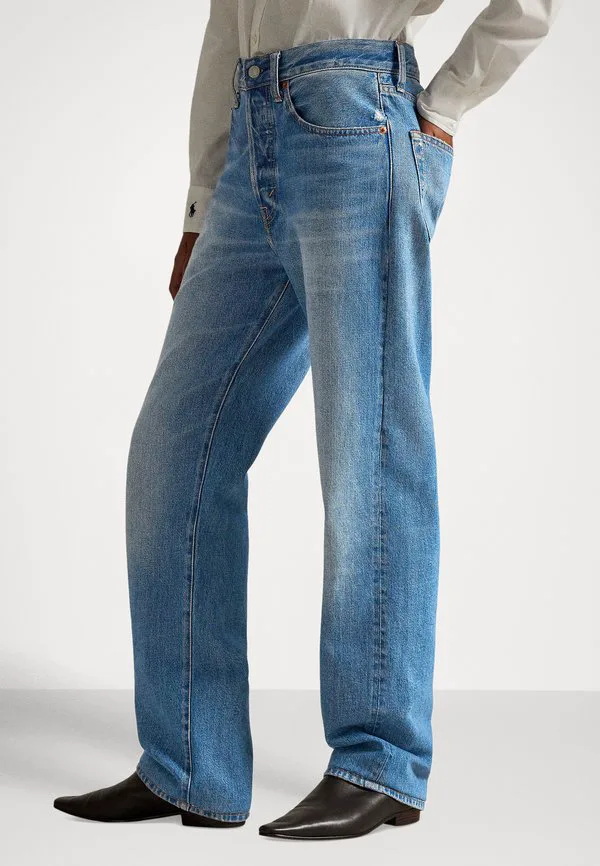 Джинсы с высокой посадкой, свободного кроя, прямого кроя Polo Ralph Lauren, Lebec Wash — фото 4