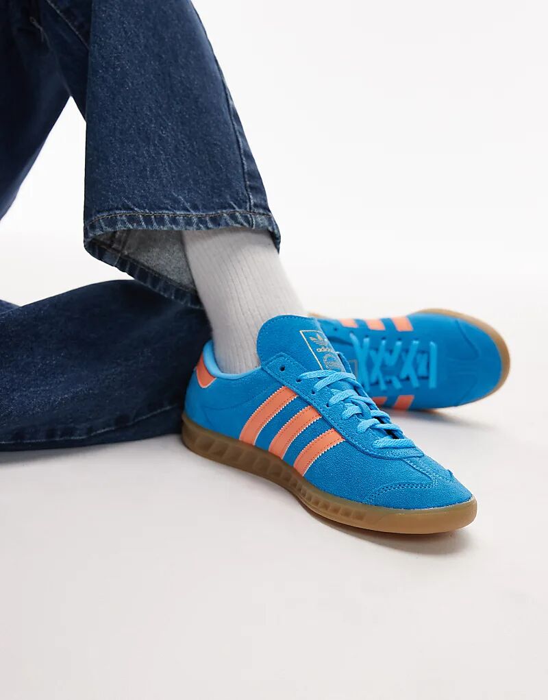 

Кроссовки adidas Originals Hamburg синего и оранжевого цветов