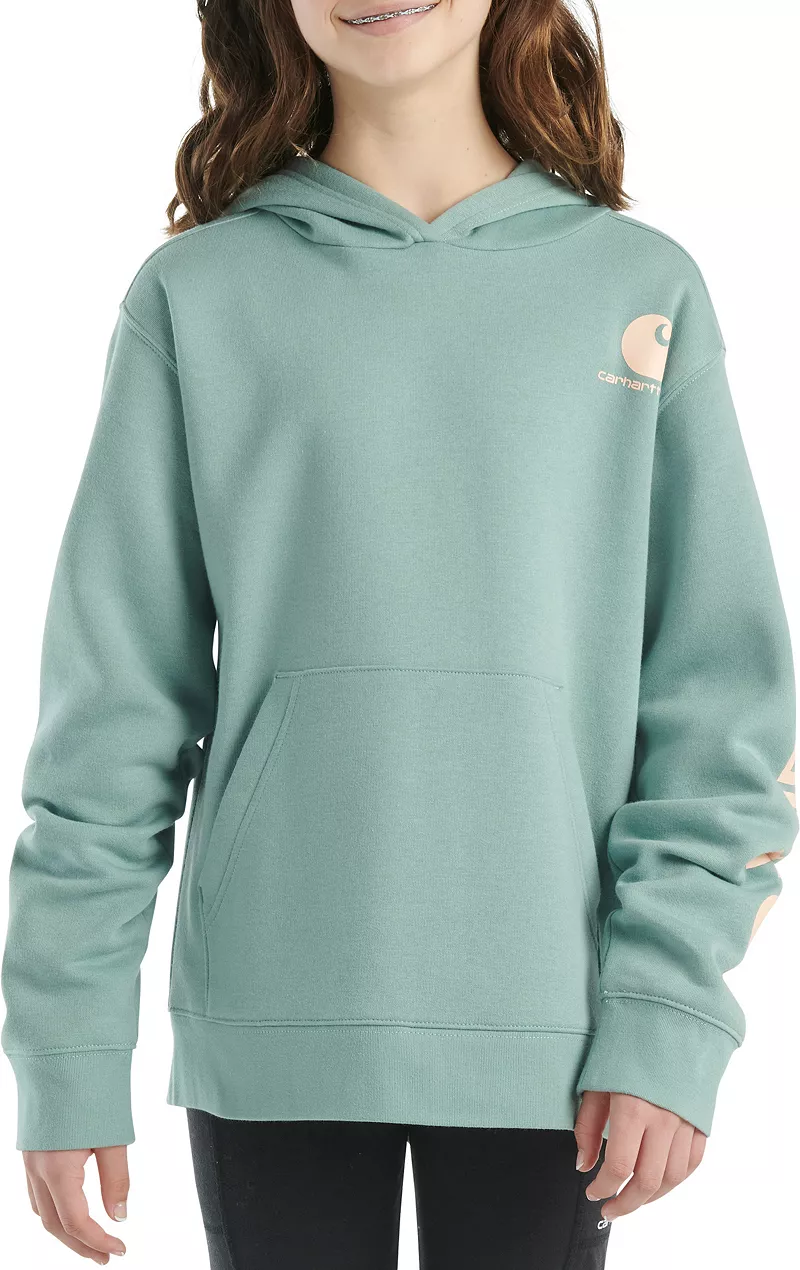 

Толстовка с рисунком для девочек Carhartt, цвет Patina