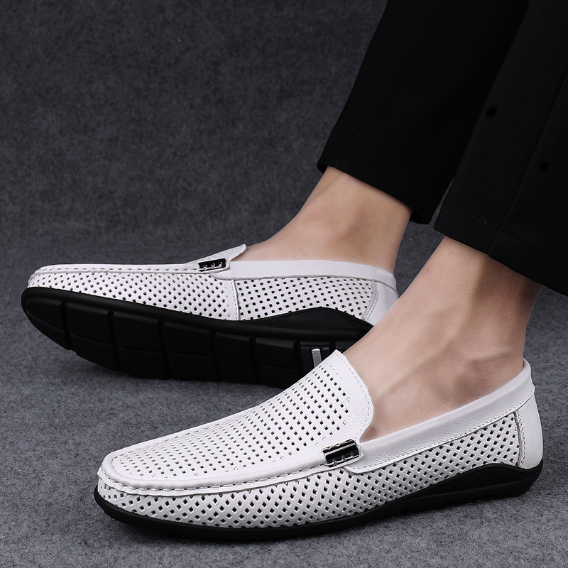 Devanro Мужские повседневные кеды низкие белые, цвет White — фото 3
