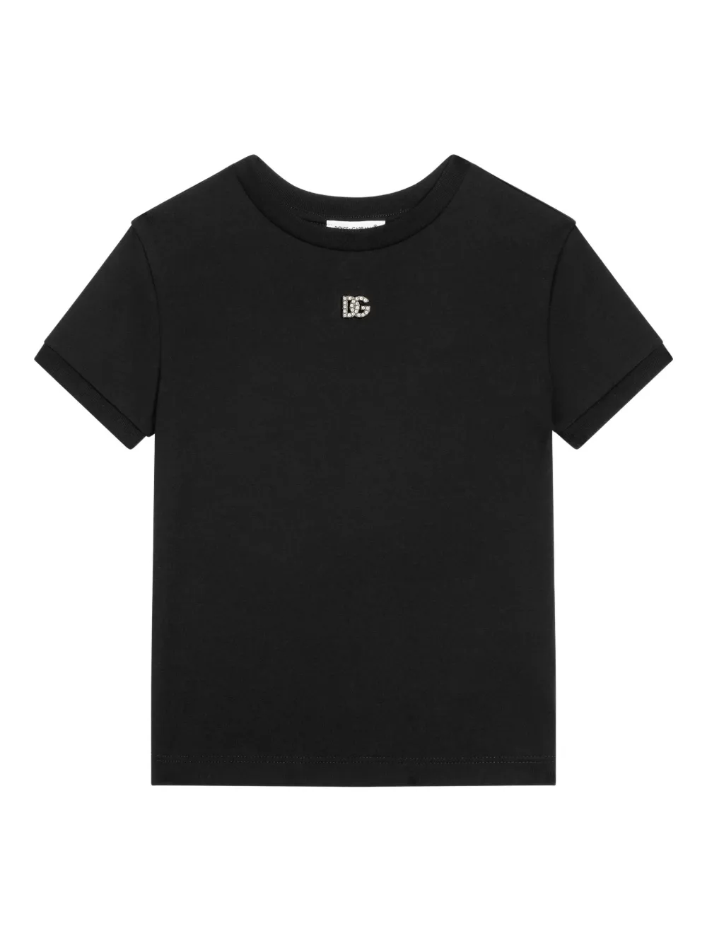 

Футболка с декорированным логотипом Dolce & Gabbana Kids, черный
