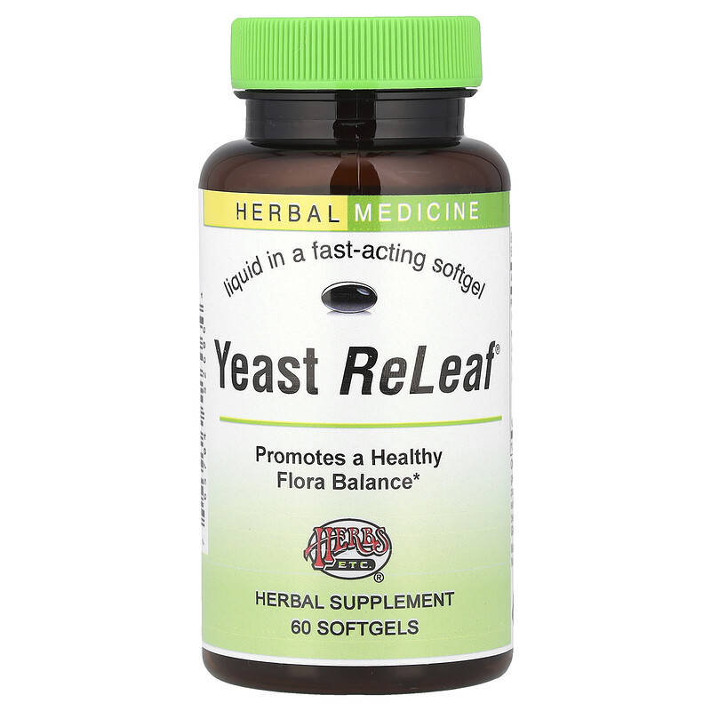 

Herbs Etc., Дрожжи ReLeaf, 60 мягких таблеток