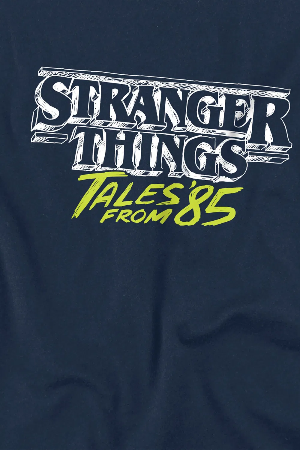 Футболка детская с принтом Stranger Things, темно-синий — фото 2