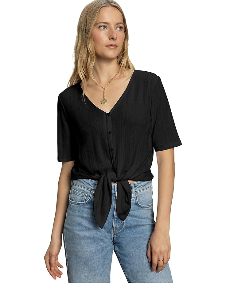 

Футболка Sanctuary Pointelle Tie Tee, черный