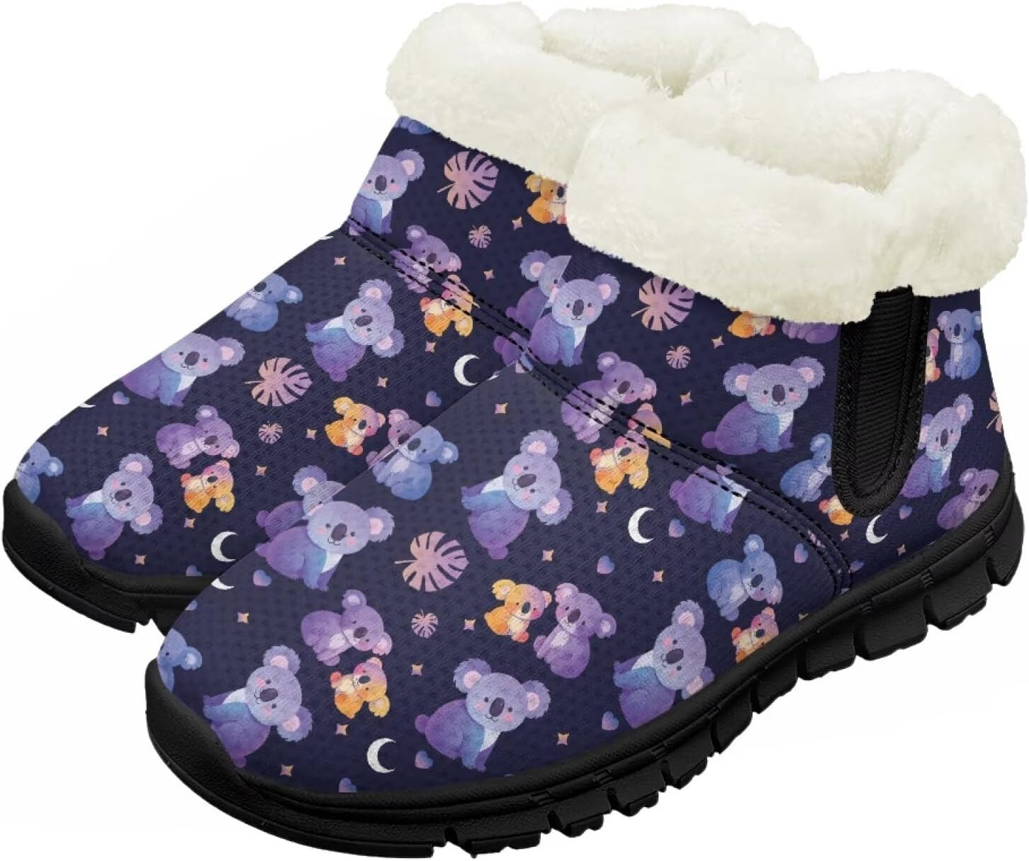 

Детские зимние ботинки для девочек и мальчиков, водонепроницаемые, с противоскользящей подошвой, утепленные мехом, для улицы, зимние кроссовки для маленьких и больших детей Chririnla, Cartoon Kara