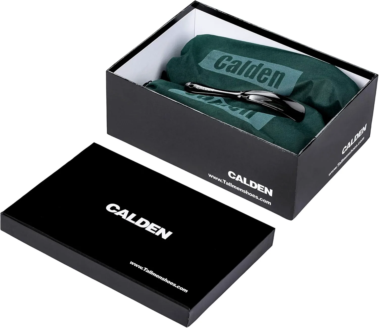 

Мужские невидимые повышающие рост туфли Calden - Черные кожаные слипоны в стиле походных ботинок на щиколотку - Поднимают на 4,9 дюйма - K332011 - Размер 10 D(M) US No Brand, черный