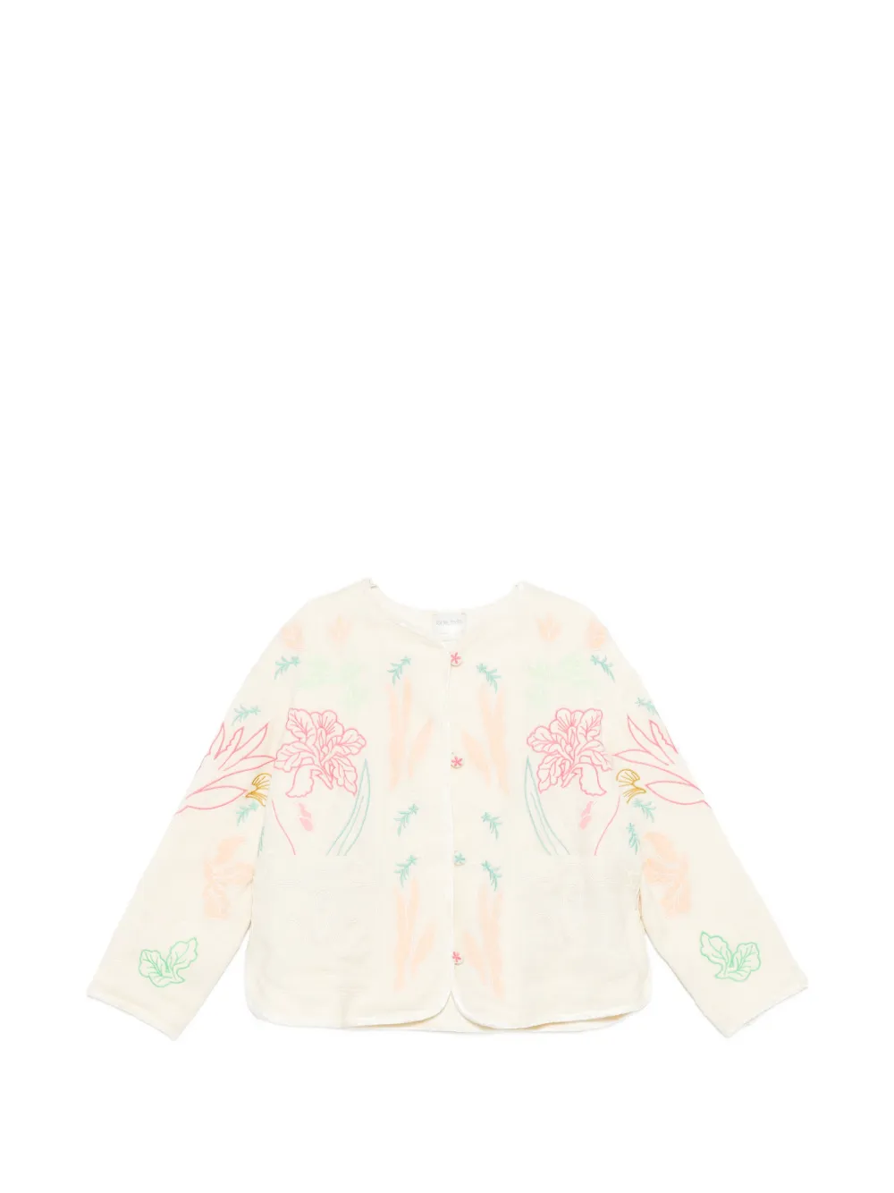 

Куртка с цветочной вышивкой Forte Forte, бежевый