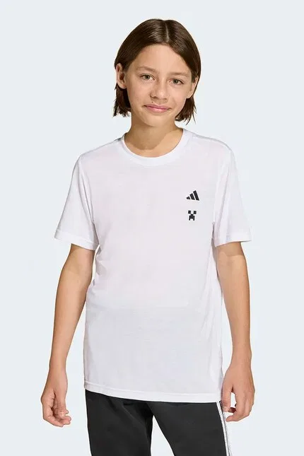 Футболка детская с коротким рукавом Adidas, белый — фото 4