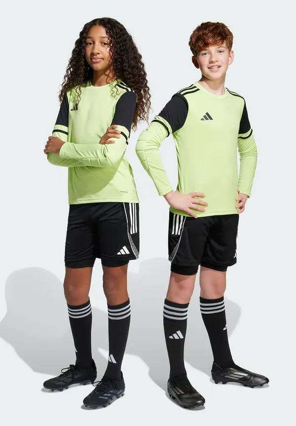 Детские спортивные брюки-футболки 3/4 с подкладкой squadra 25 для вратарей Adidas Performance, Black White
