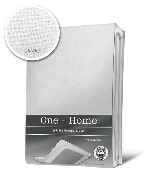 

Простынь на подгонке One-Home Jersey weiß 140x200 cm, 140x25x200 см, белый