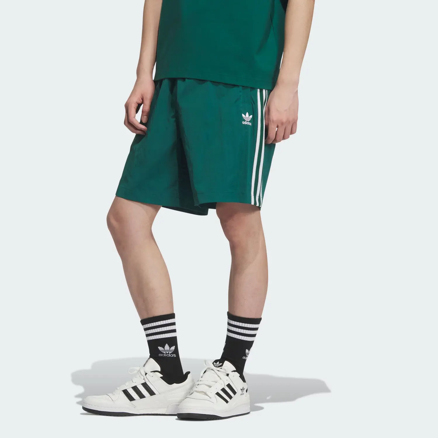 SS25 Woven спортивные шорты Men's Adidas Originals, зеленый — фото 3