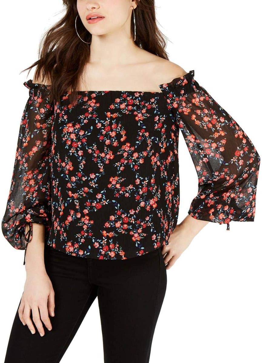 

Топ женский Andi с цветочным принтом и рюшами GUESS, Voyage Ditsy