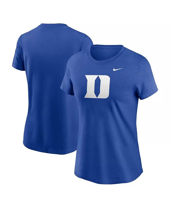 

Женская футболка с логотипом Royal Duke Blue Devils Primetime Evergreen Nike, синий