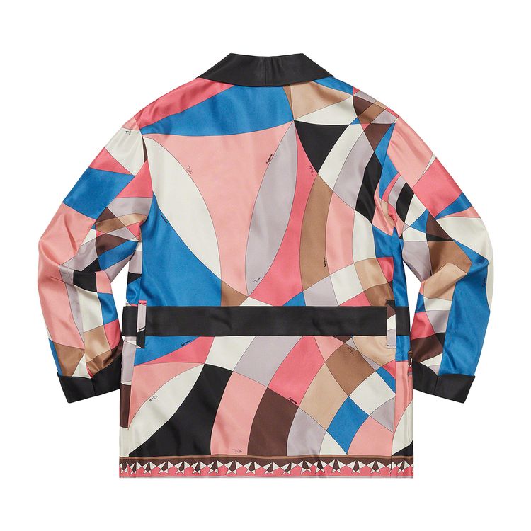 Куртка Supreme x Emilio Pucci Silk Smoking Jacket 'Dusty Pink', разноцветный — фото 2