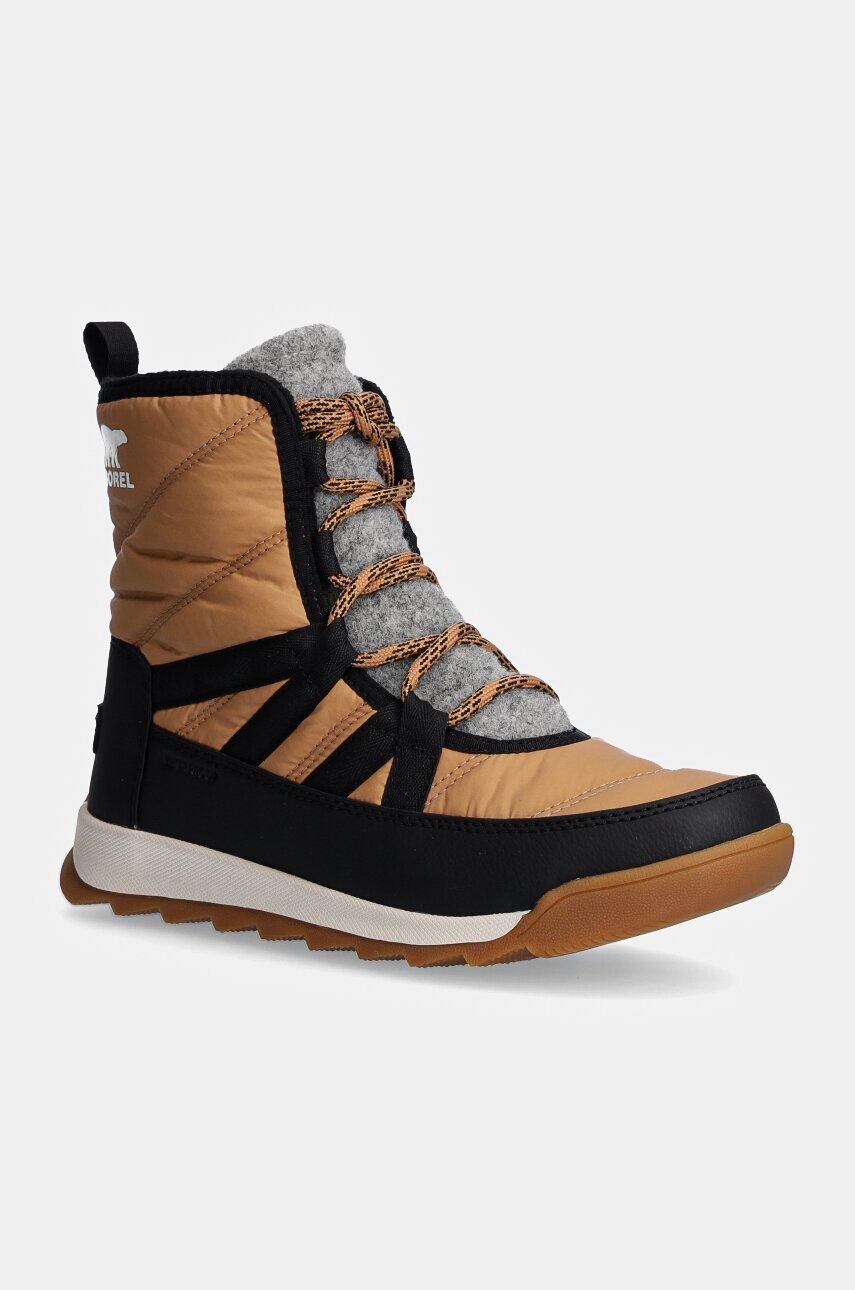 Зимние ботинки Sorel из нейлона на шнуровке, коричневый