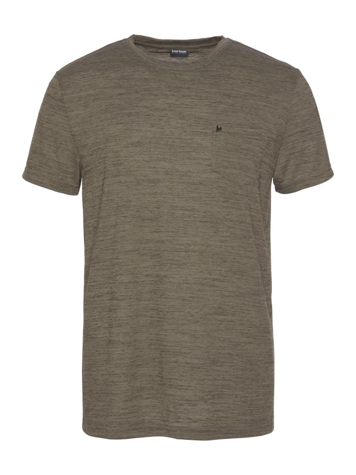 

Футболка цвета оливково-зеленый меланж Bruno Banani