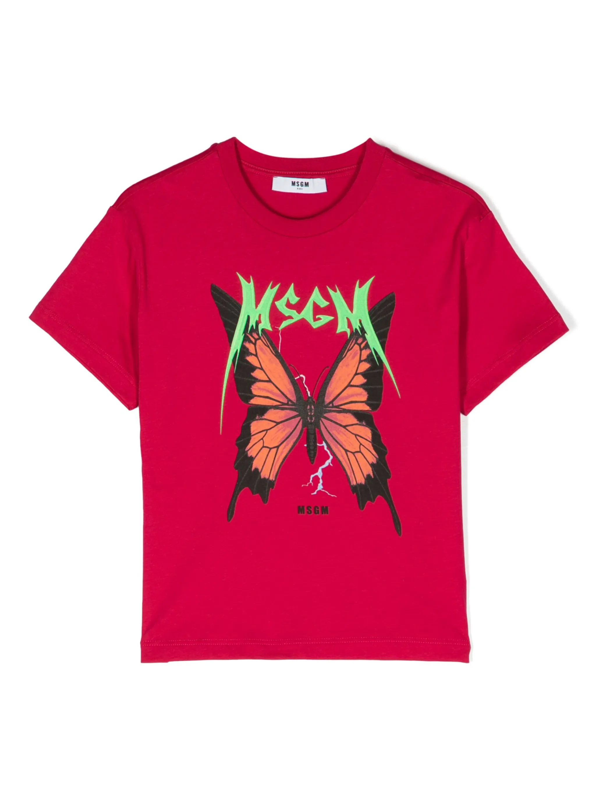 

Футболка с логотипом Msgm Kids, розовый