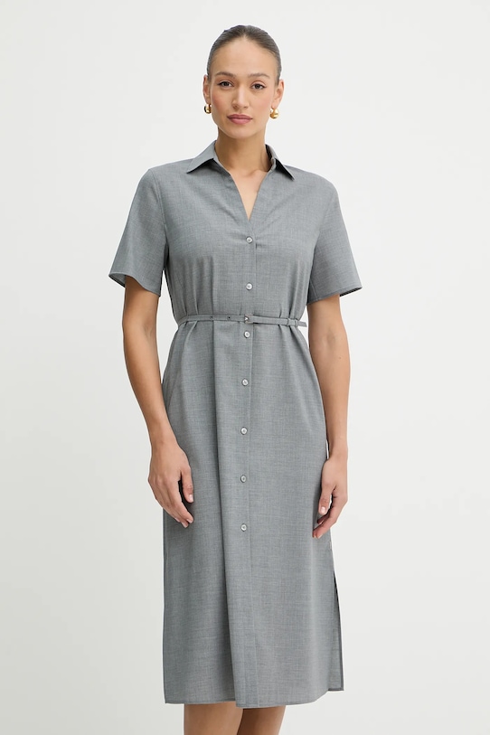 

Шерстяное платье dulera BOSS, серый