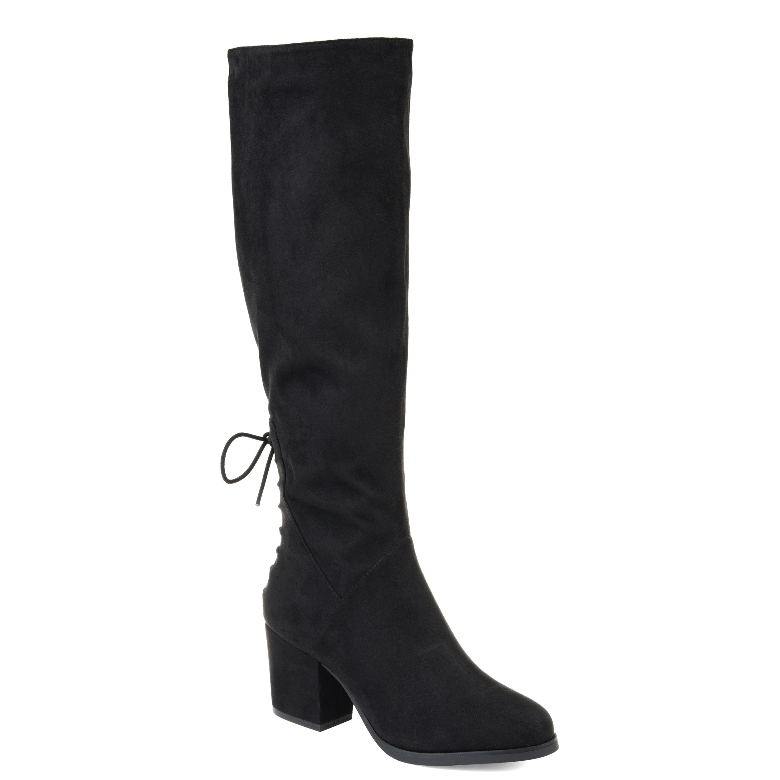 Женские сапоги Leeda Tru Comfort из коллекции Journee с блочным каблуком и пенопластовым покрытием до колена, черный