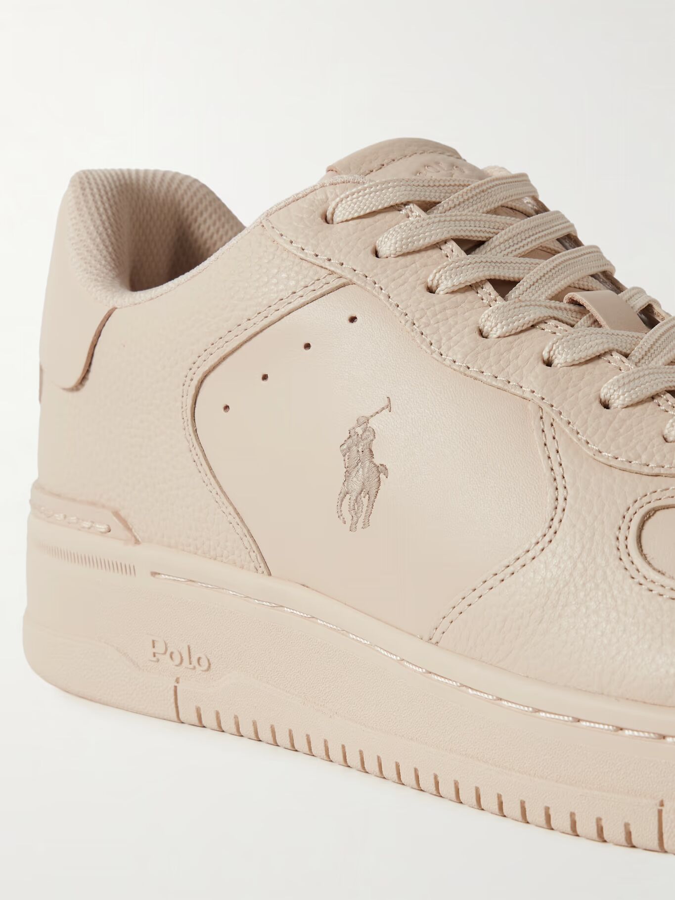 

Кожаные кроссовки с вышитым логотипом Masters Court POLO RALPH LAUREN, экрю