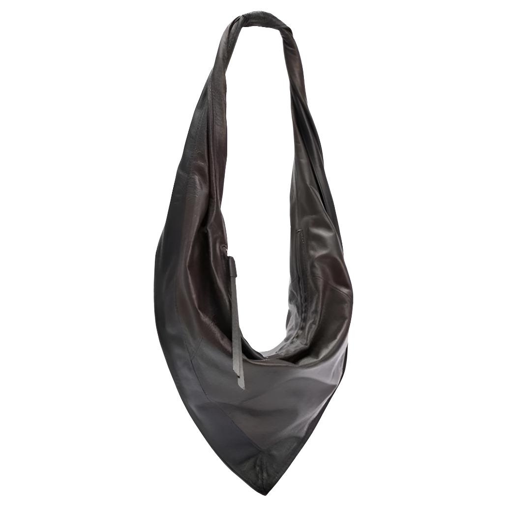 

Lemaire Овчинный шарф-сумка маленький женский тёмный шоколад