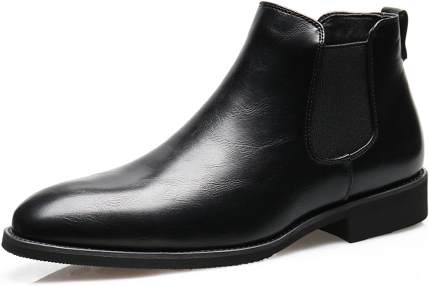 

Мужские ботинки Chelsea Abborora Mens из кожи, повседневные слипоны Chukka, формальные ботильоны для мужчин, черный