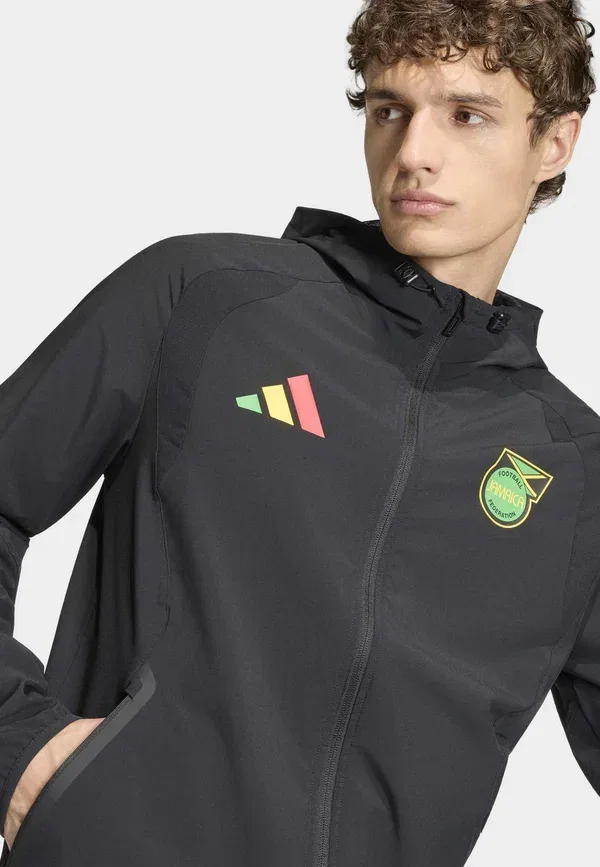 Куртка Adidas Performance Jamaica x Bob Marley Tiro Travel Full Zip Windbreaker, черный — фото 4