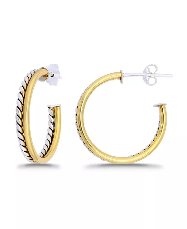 

Серьги-Кольца из окисленной полированной трубки Macy'S, gold