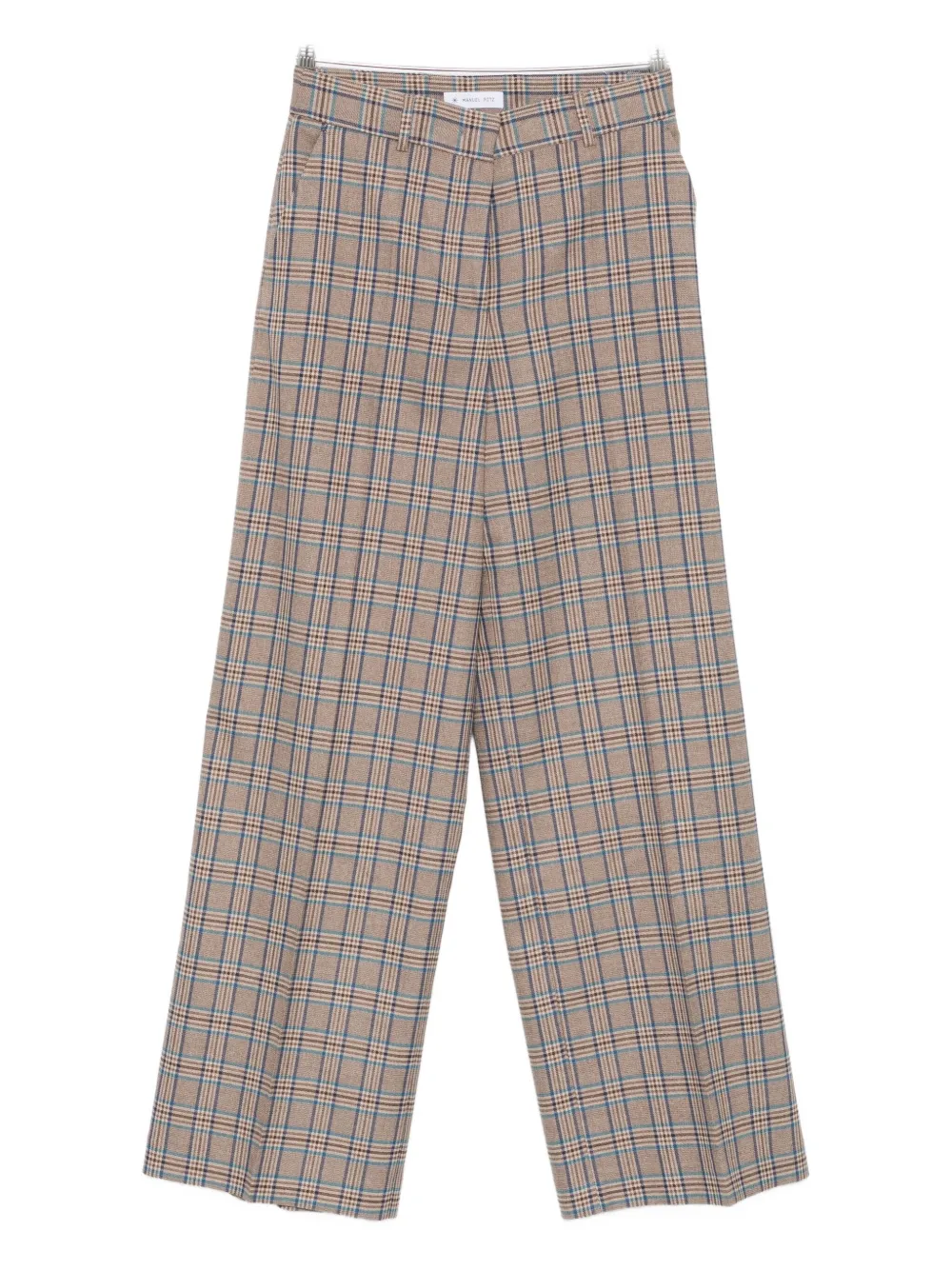 

Прямые брюки в клетку Manuel Ritz, коричневый