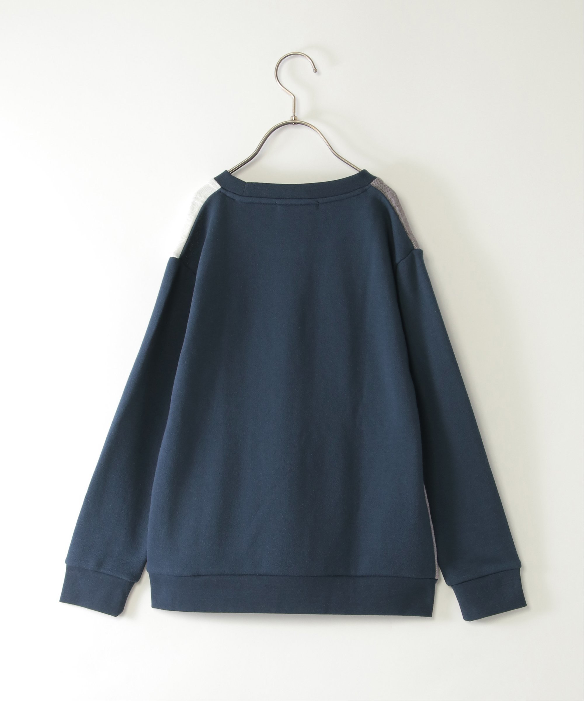 Футболка Вязаный пильный блок-натяжитель (120~160 см) Ikka, Navy blue — фото 3
