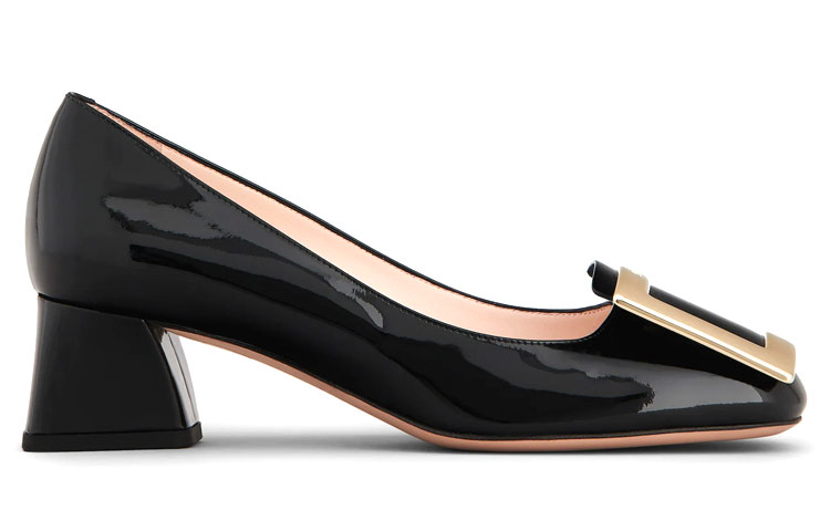 Très Vivier Chunky Heel Высокие каблуки 4.5 см Женские черные Roger Vivier — фото 3