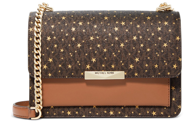 

MICHAEL KORS Нефритовый холщовый кроссбоди сумка через плечо женская темно-коричневая