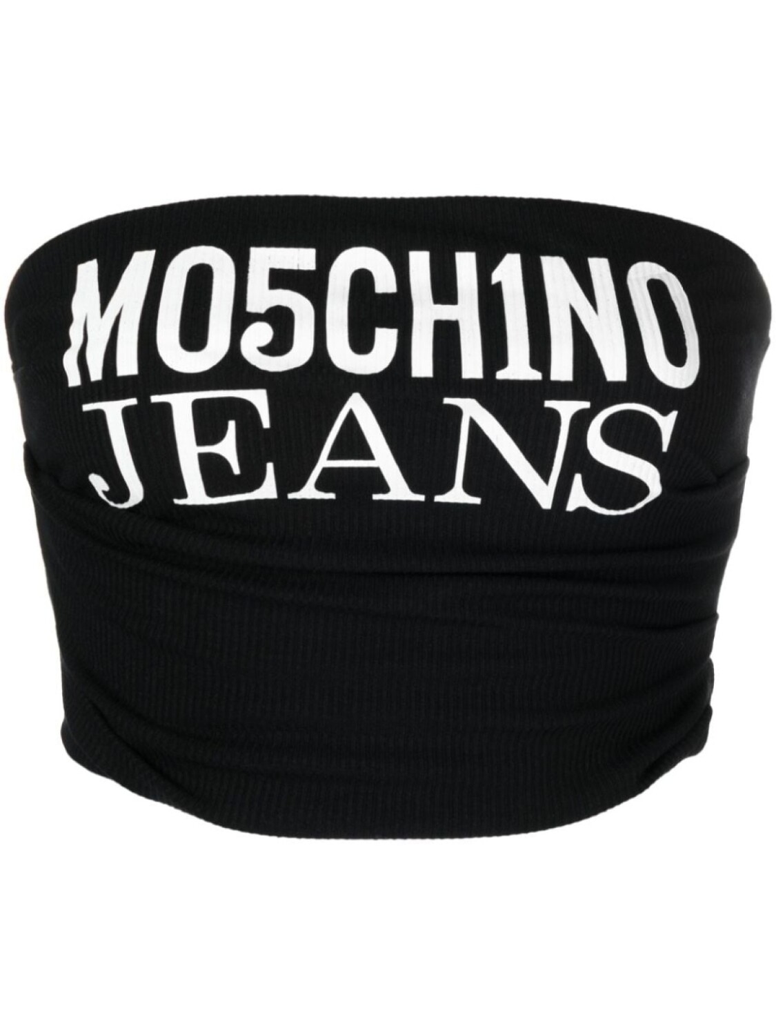 

MOSCHINO JEANS укороченный топ с драпировкой и логотипом, черный