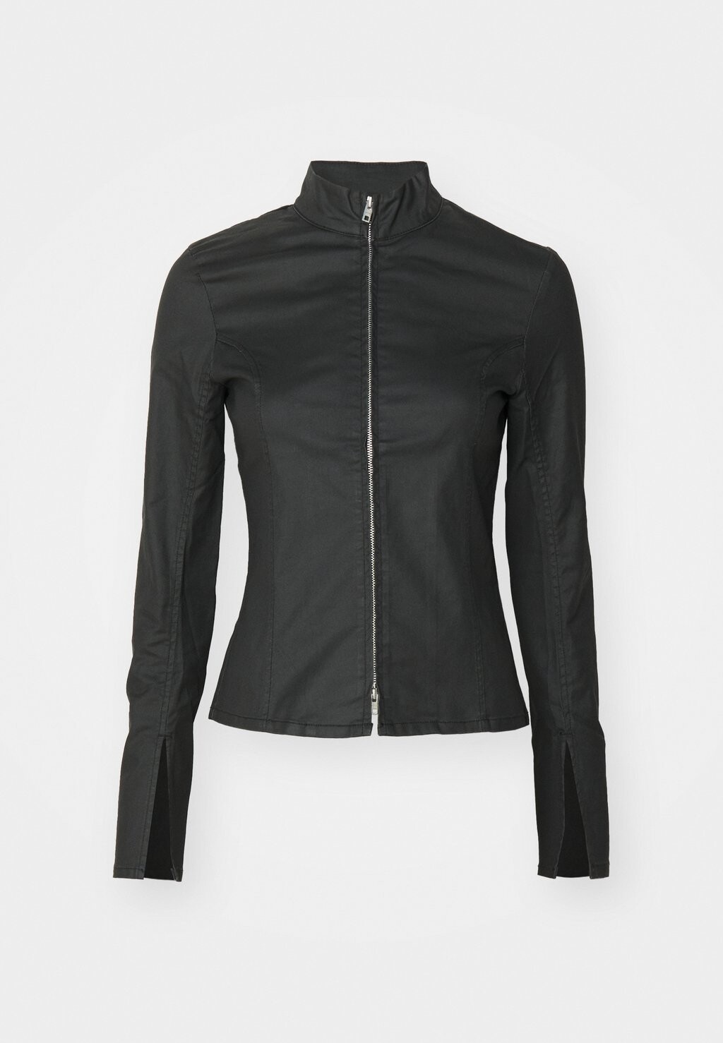 

Блуза KATE COATED ZIP SHIRT Weekday, черный