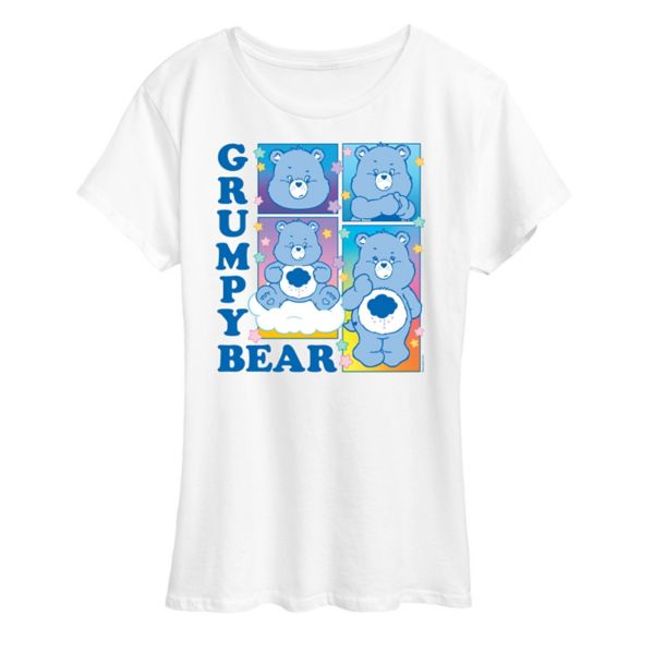 

Женская футболка Care Bears с принтом Grumpy Bear в клетку Licensed Character, белый