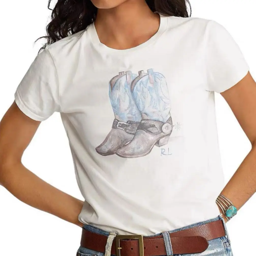 Футболка Polo Ralph Lauren Cowboy Boot, белый — фото 2