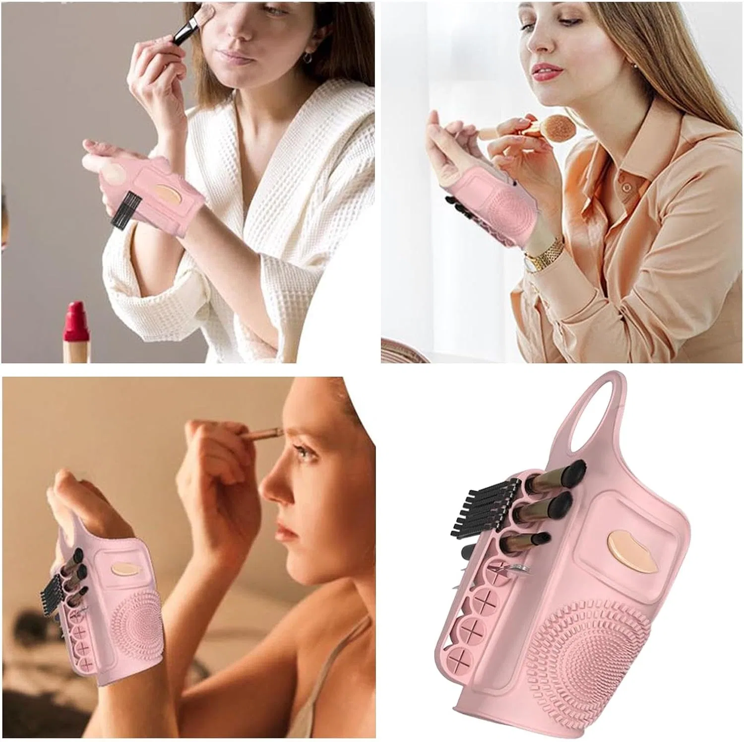 Палитра для смешивания макияжа на запястье Silicone Wrist Strap — фото 4