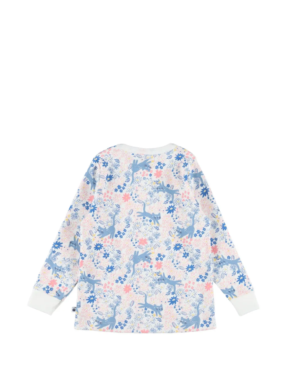 Пижама с цветочным принтом Mask (набор из трех предметов) Petit Bateau, белый — фото 3