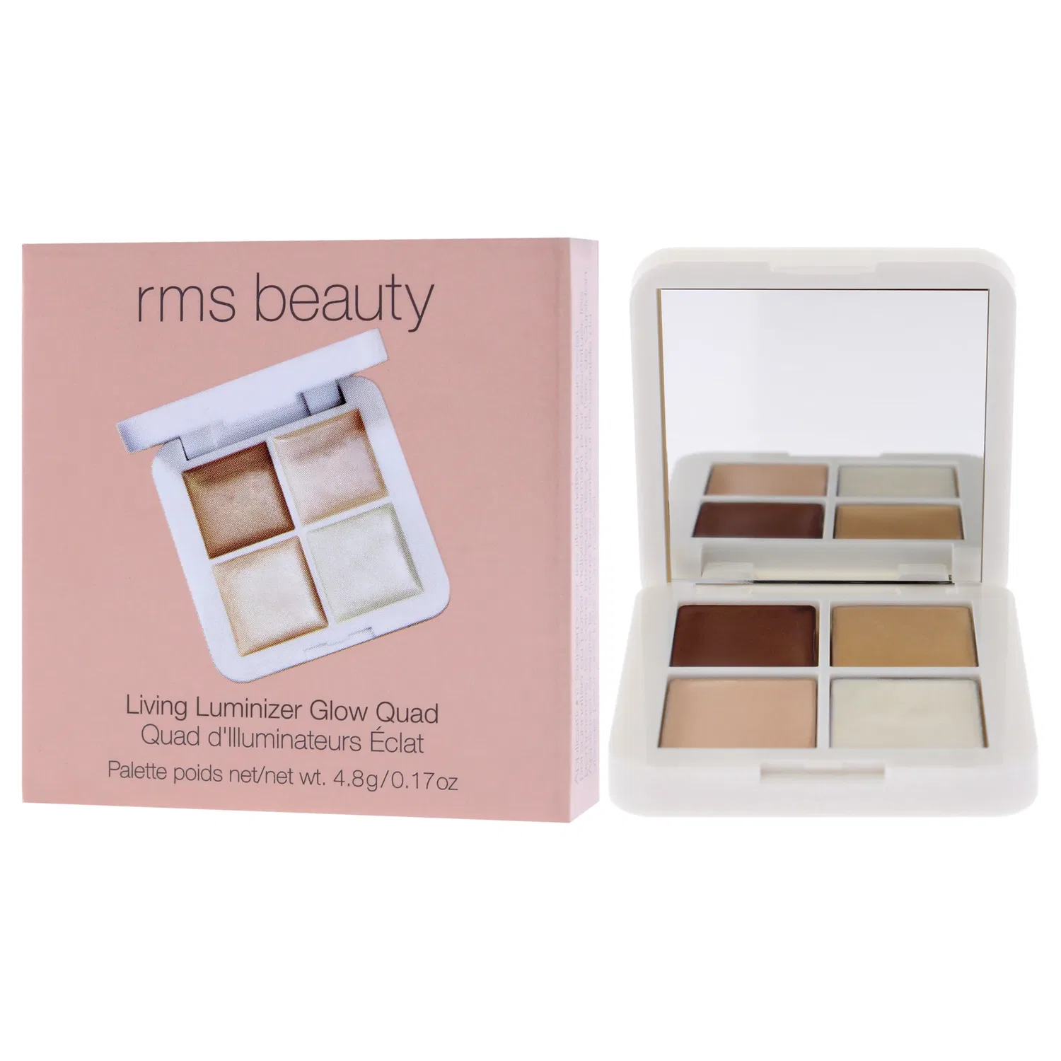 Палетка хайлайтеров Living Luminizer Glow Quad от RMS Beauty для женщин - 0,17 унции,1 Oz — фото 4