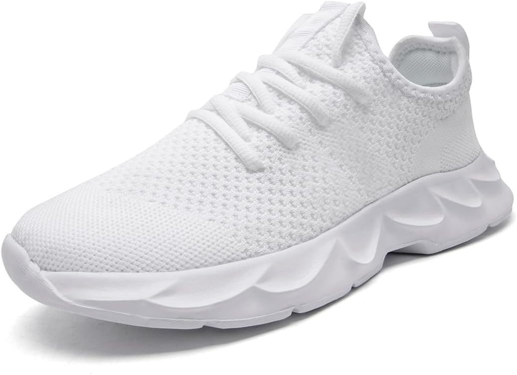 

Мужские теннисные кроссовки EGMPDA с легкой посадкой, для бега, ходьбы, повседневной моды, тренировок в зале, спортивные, походные, с нескользящей подошвой, легкие и дышащие, белый