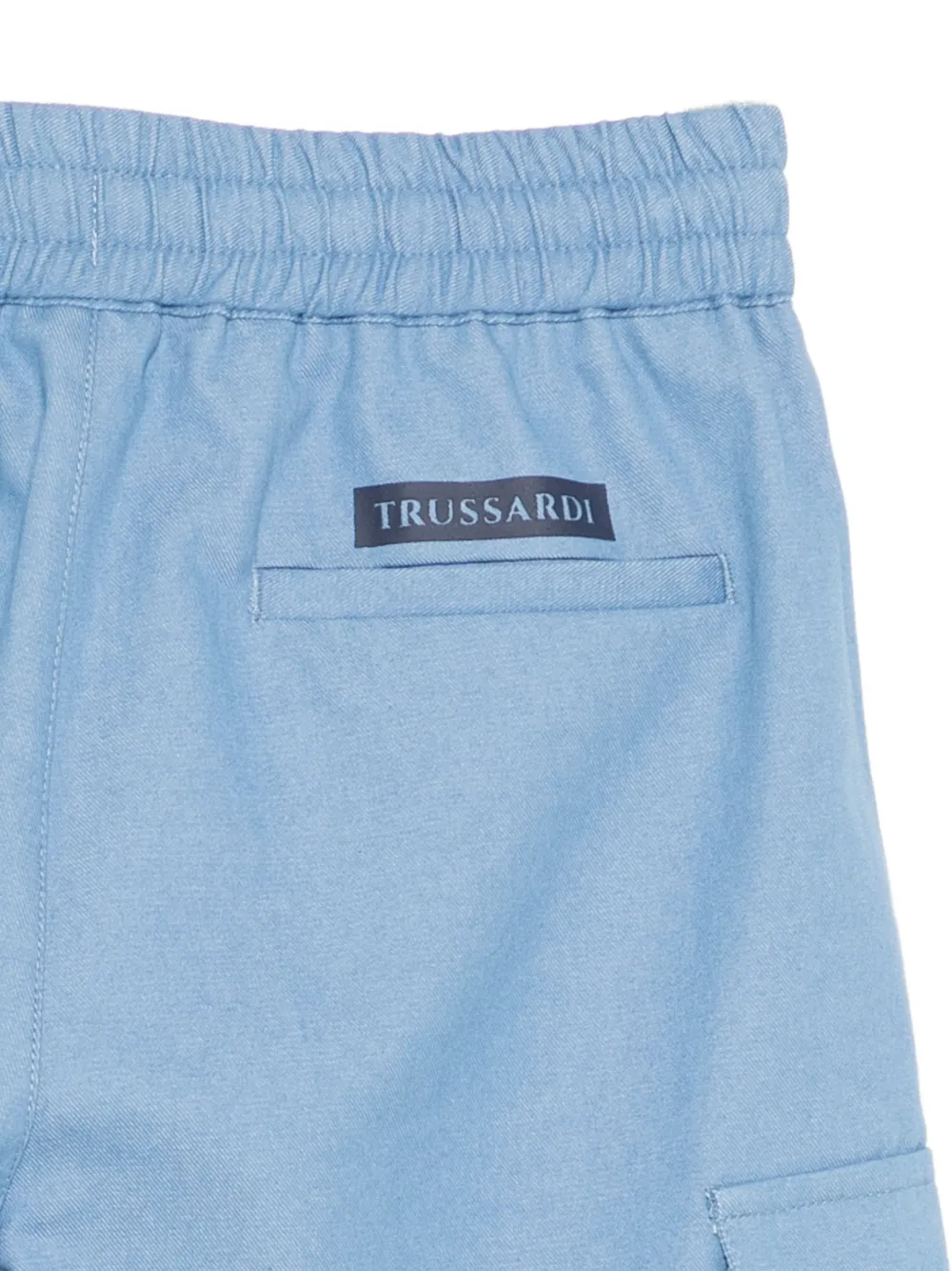 Шорты с карманами-карго и кулиской Trussardi Junior, синий — фото 3