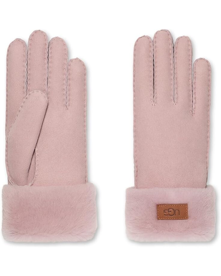 

Перчатки UGG Turn Cuff Water Resistant Sheepskin Gloves, цвет Ashen Rose